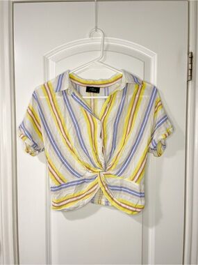 Milk & Honey Striped Twist Top